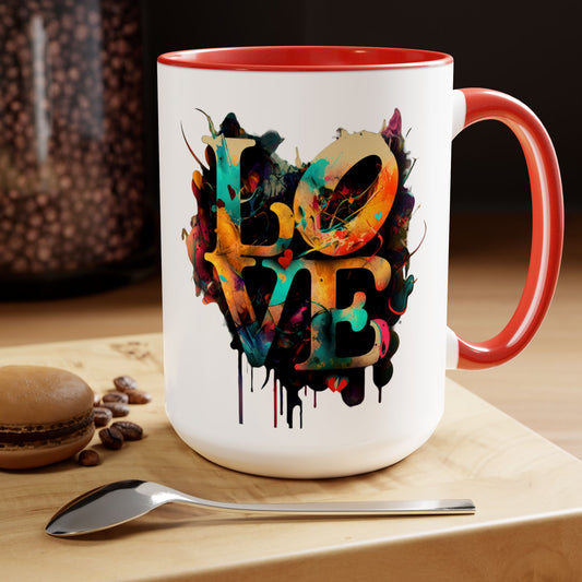 I Run on Love Coffee Mug, 15oz