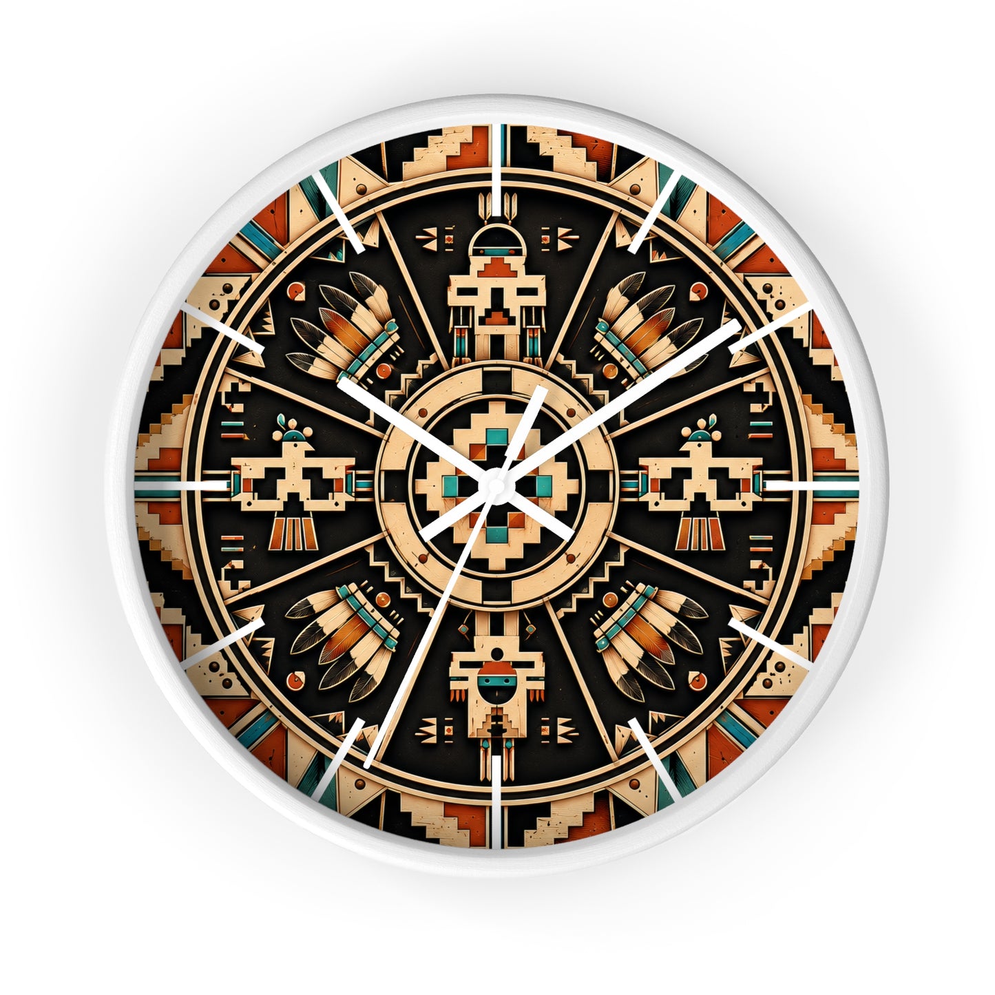 Sacred Circle Kiva Symbol Wall Clock