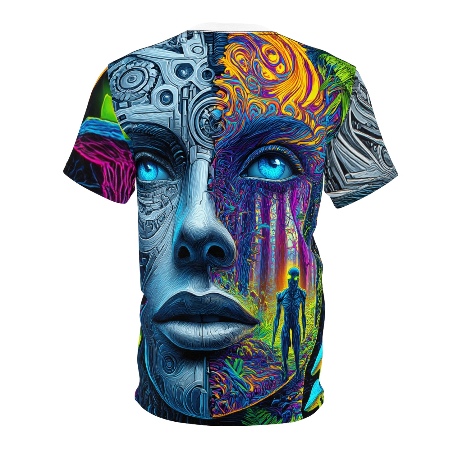 Transcendence Tee - Unisex Cut & Sew Shirt with Futuristic Biomechanical Design