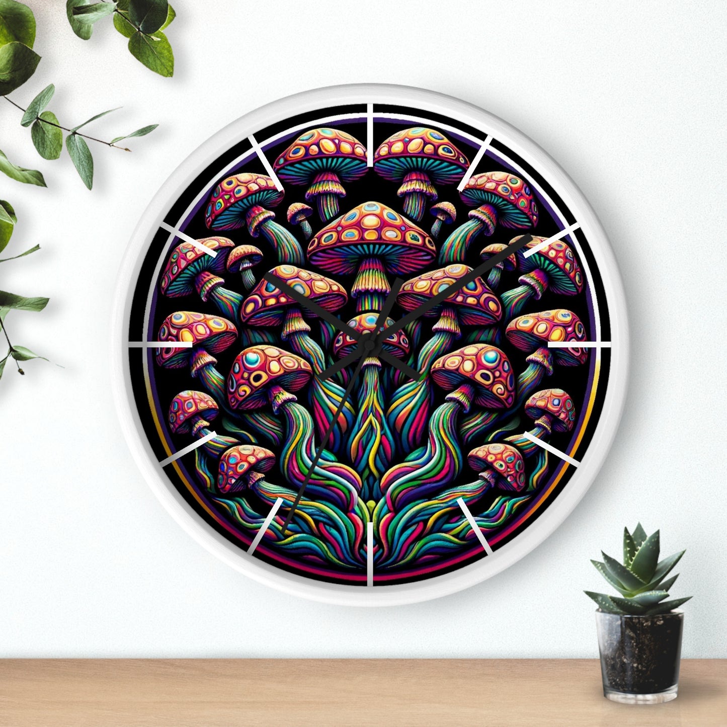 Mushroom Mystique 10" Wall clock #5