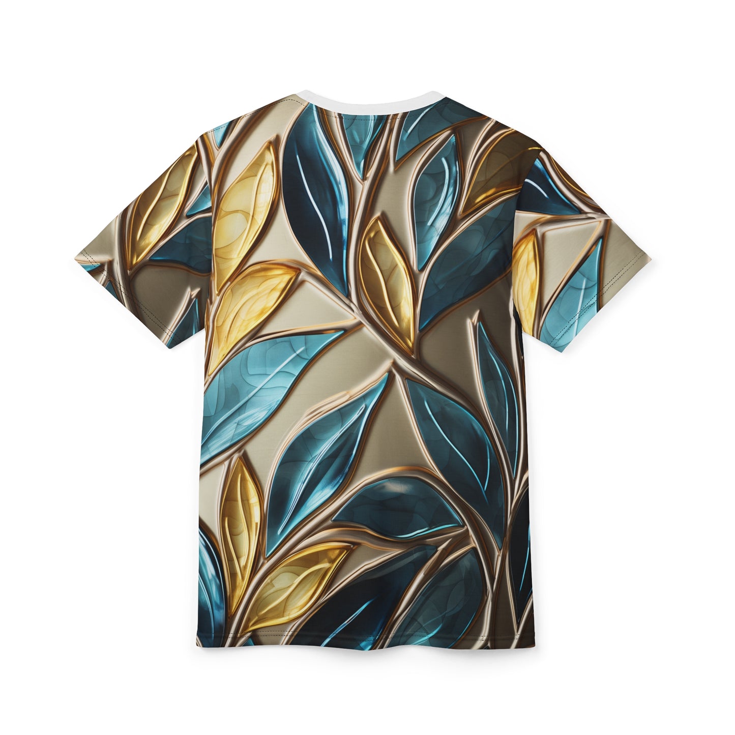 Elegant Botanical Unisex Tee - Vibrant Leaf Design