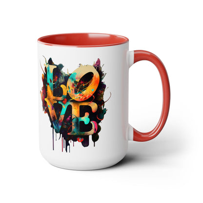 I Run on Love Coffee Mug, 15oz
