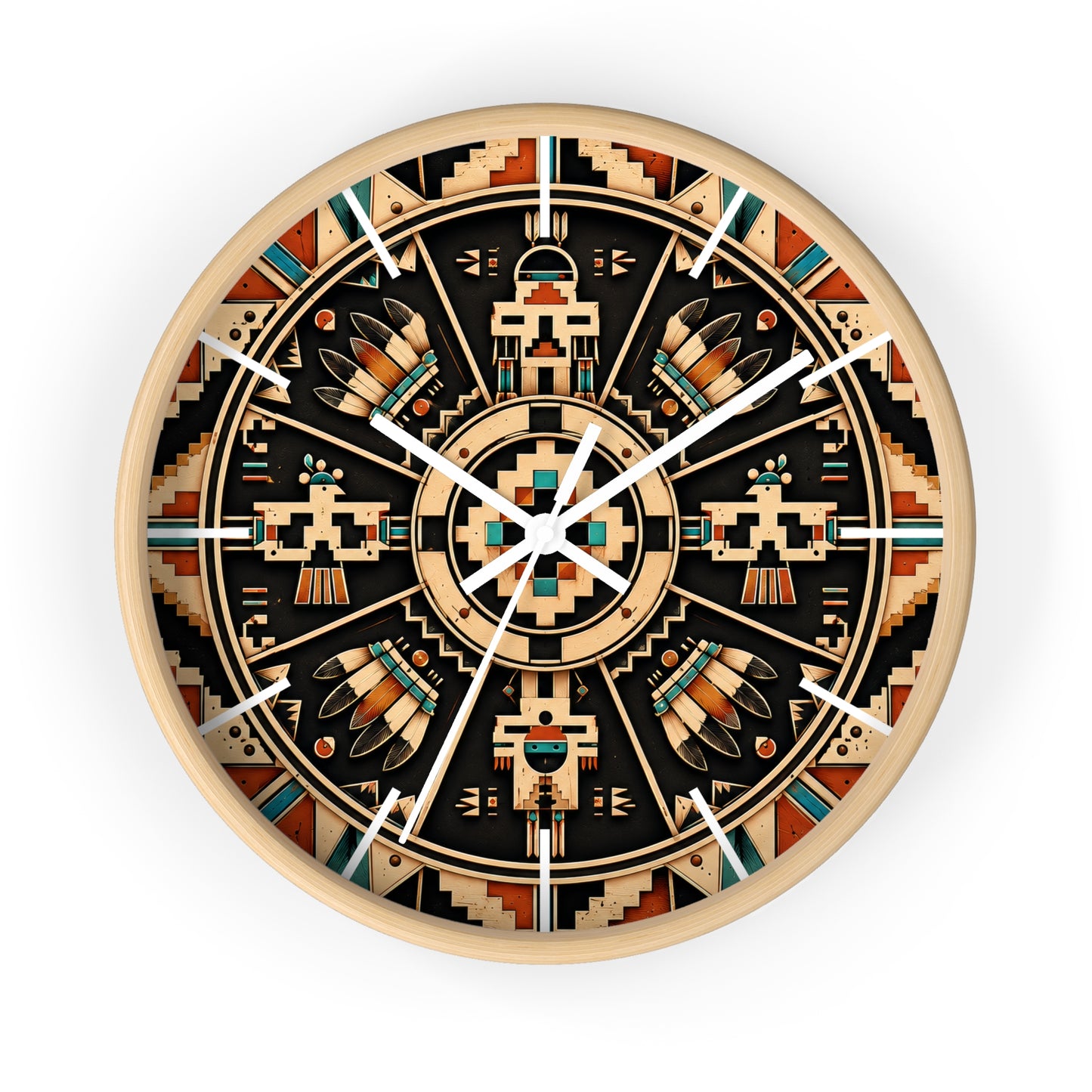Sacred Circle Kiva Symbol Wall Clock