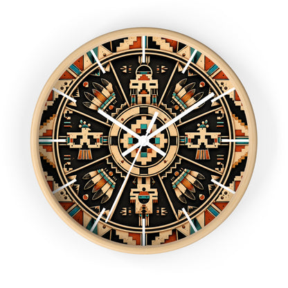 Sacred Circle Kiva Symbol Wall Clock