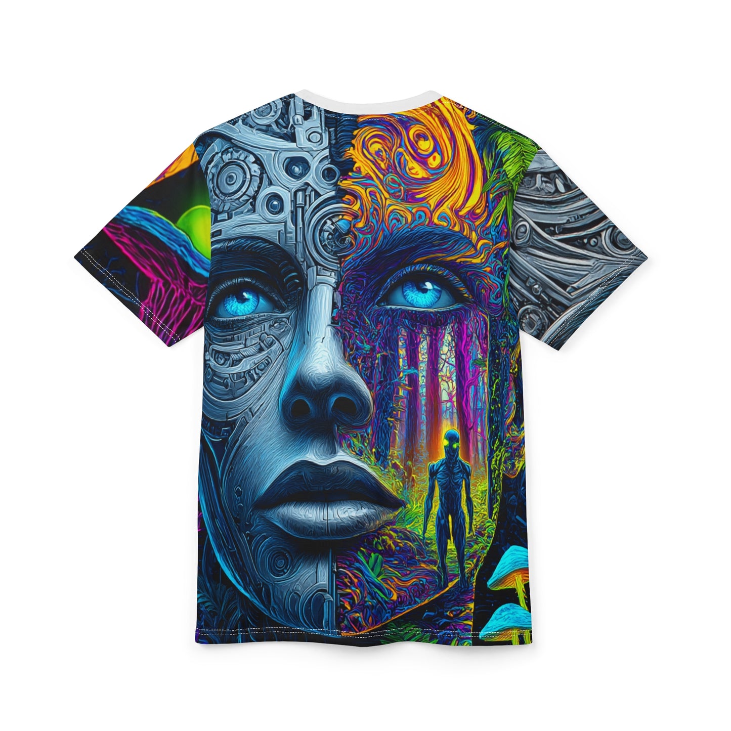 Transcendence Tee - Unisex Cut & Sew Shirt with Futuristic Biomechanical Design