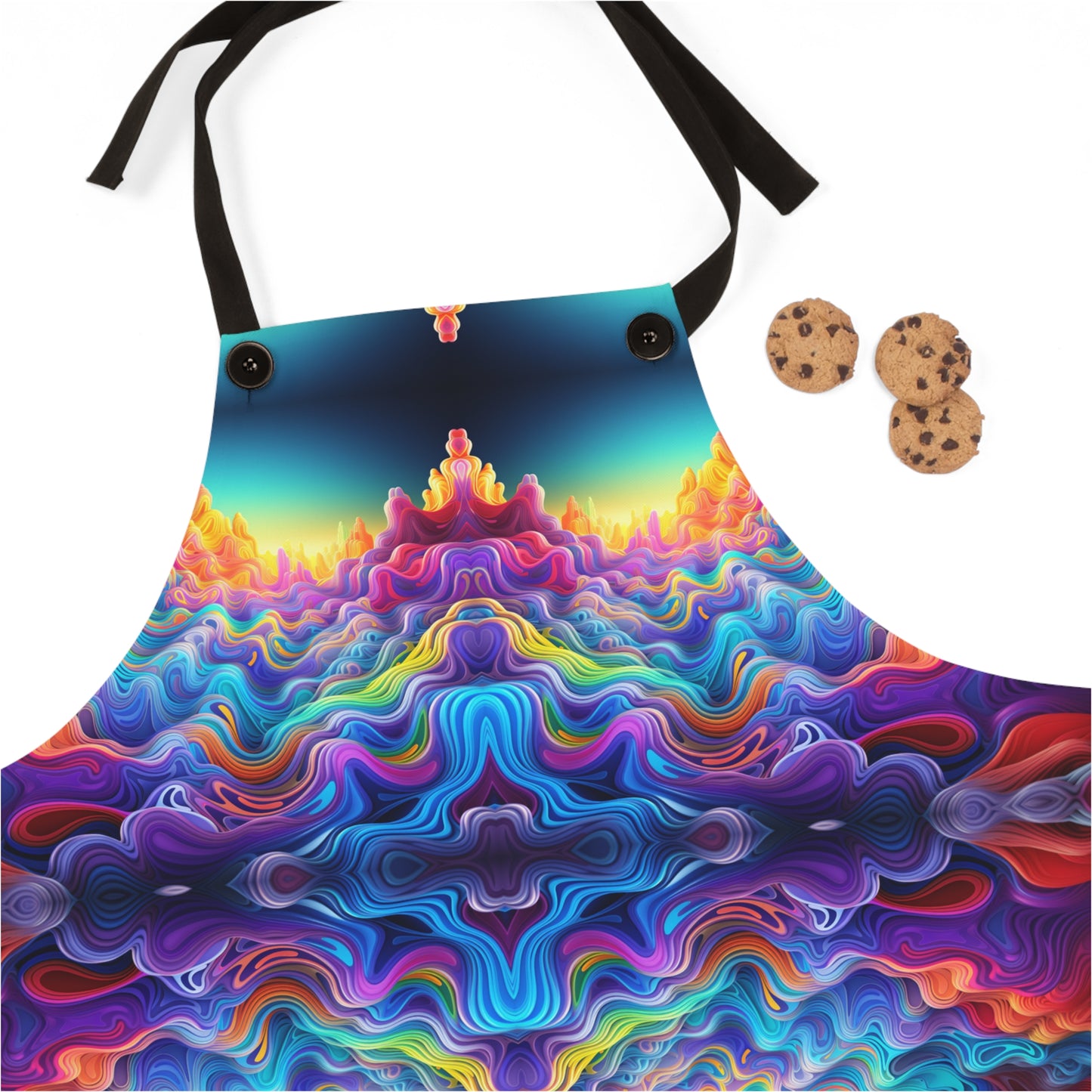 Abstract psychedelic cooking apron