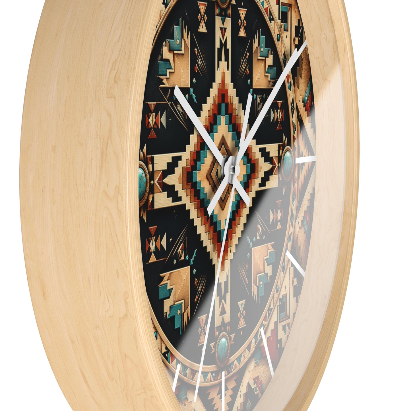 Desert Harmony Geometric Navajo-Inspired Wall Clock