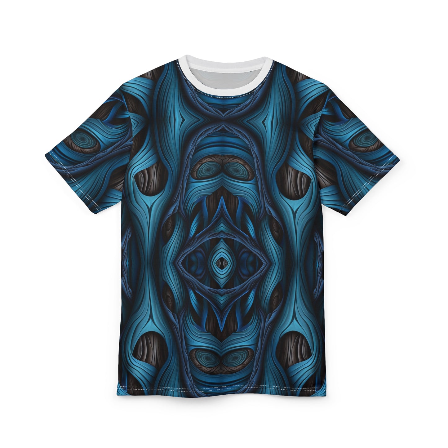 Midnight Currents – Abstract Blue Unisex Tee