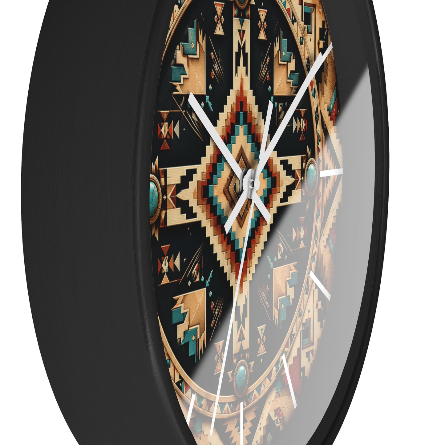 Desert Harmony Geometric Navajo-Inspired Wall Clock
