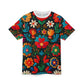Retro Floral Folk Tee – Unisex All-Over Print