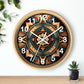 Native American pattern Wall Clock #1w/ numbers