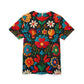 Retro Floral Folk Tee – Unisex All-Over Print