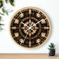 Four Winds Spirit Feather Medicine Wheel Clock Inspired by the Plains Indians