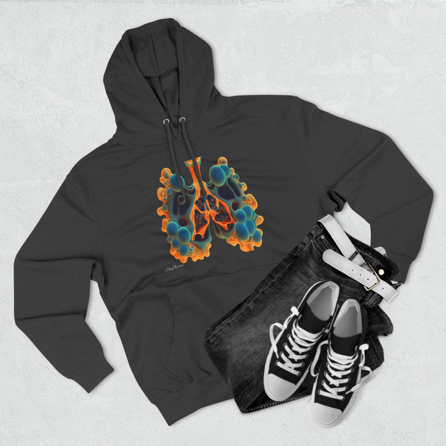 Atomic Lungs with Internals on rear Hoodie