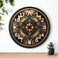 Native American pattern Wall Clock #1w/ numbers