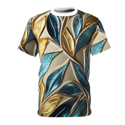 Elegant Botanical Unisex Tee - Vibrant Leaf Design