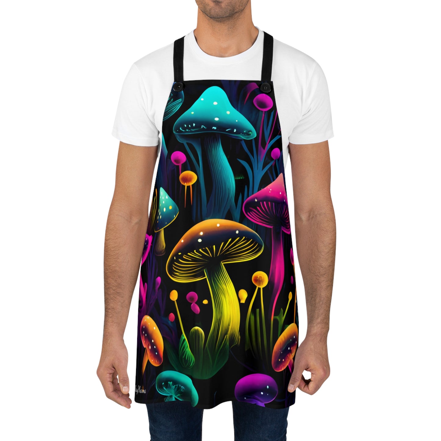 Neon Mushrooms Apron