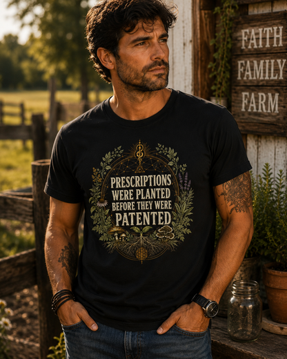 Prescriptions Were Planted Before They Were Patented Tee