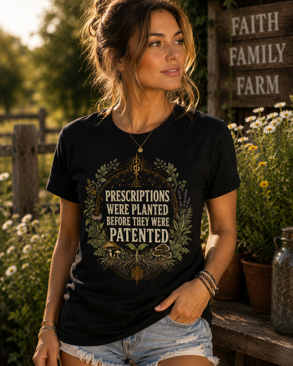 Prescriptions Were Planted Before They Were Patented Tee