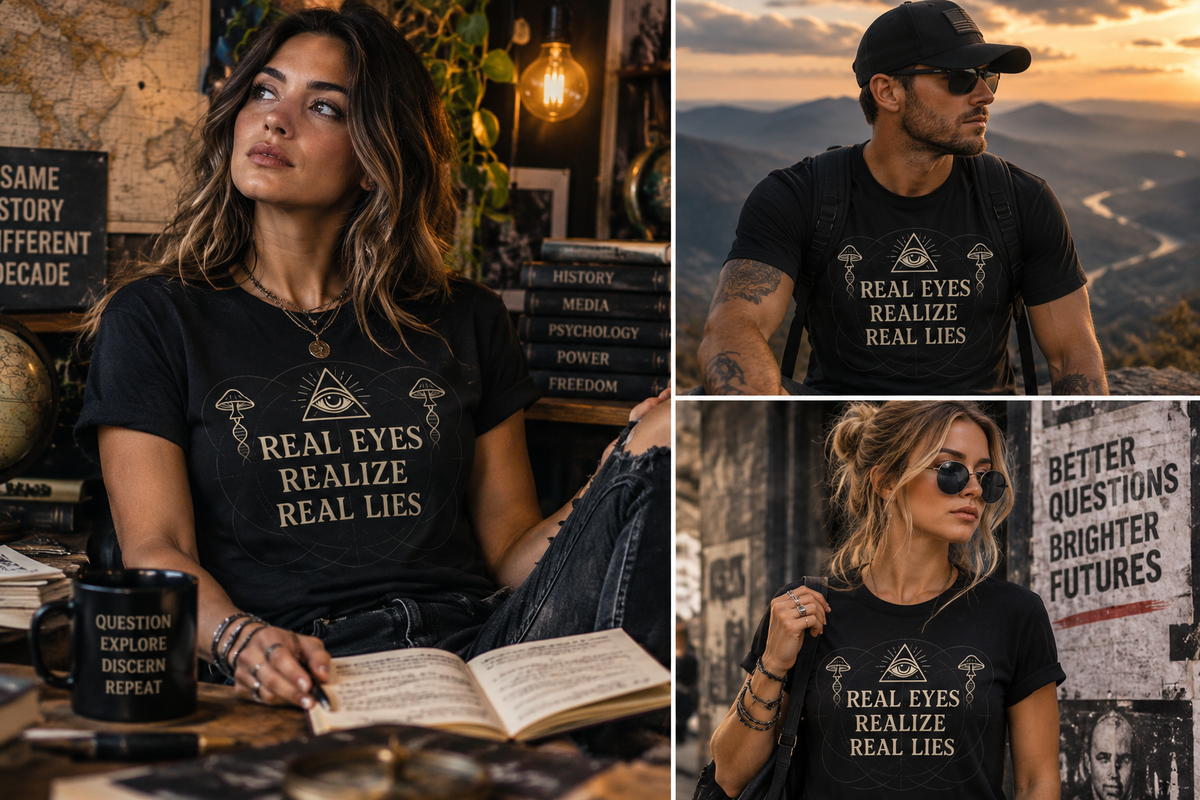 Real Eyes Realize Real Lies | Unisex Graphic Tee