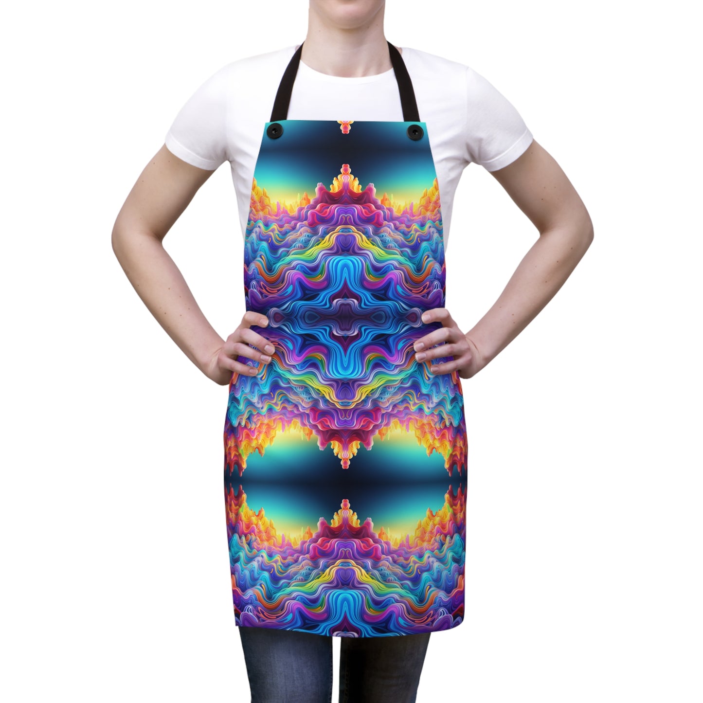 Abstract psychedelic cooking apron