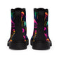 Women's psychedelic mushroom canvas festival boots