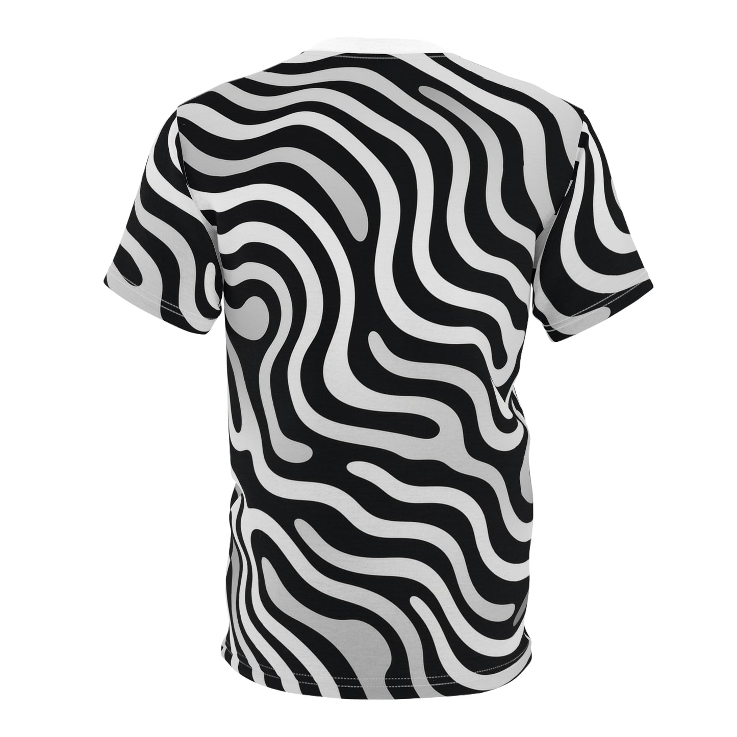 Monochrome Waves – Modern Abstract Unisex Tee