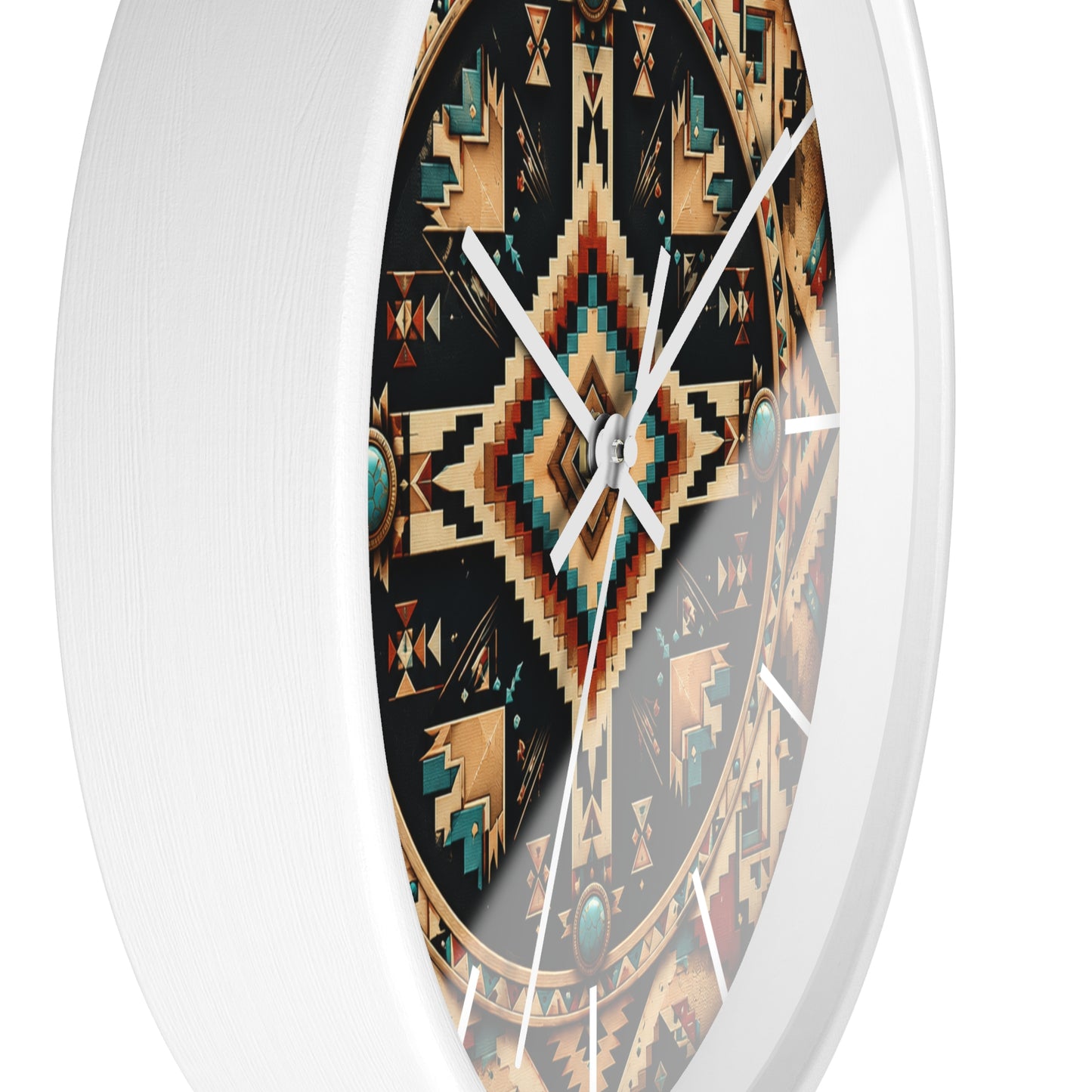 Desert Harmony Geometric Navajo-Inspired Wall Clock