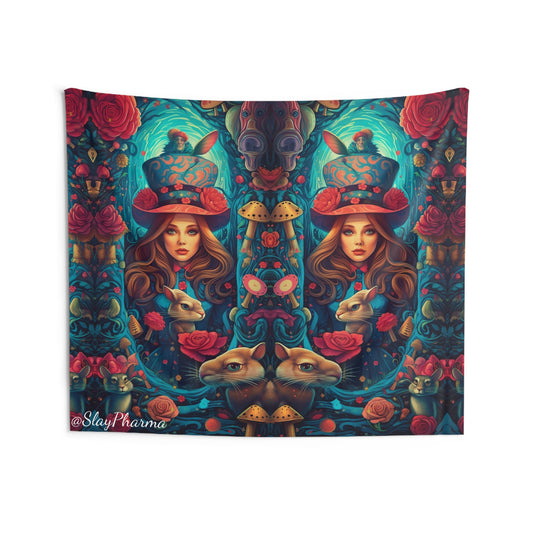 Reflections on Wonderland Wall Tapestry for home or Festivals