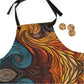 Fire and Ice abstract Apron