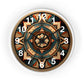 Native American pattern Wall Clock #1w/ numbers