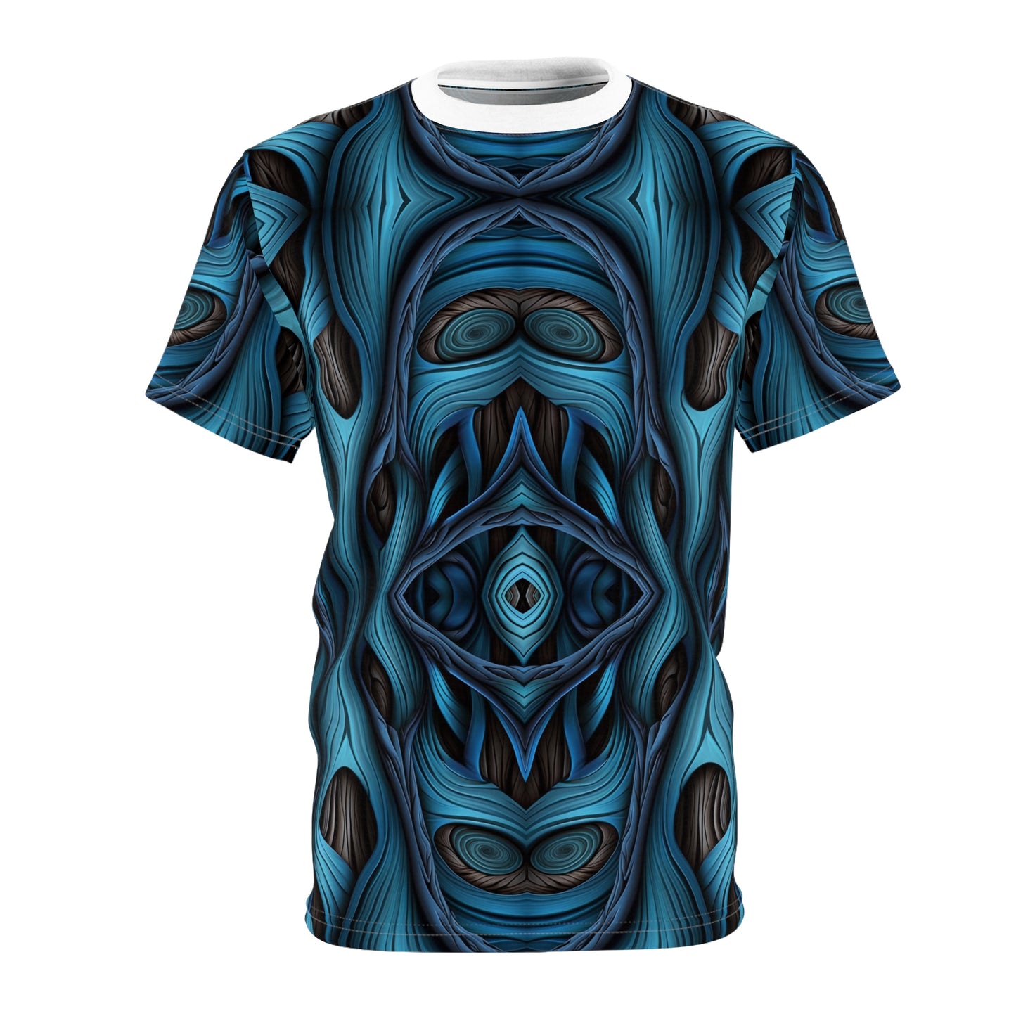 Midnight Currents – Abstract Blue Unisex Tee
