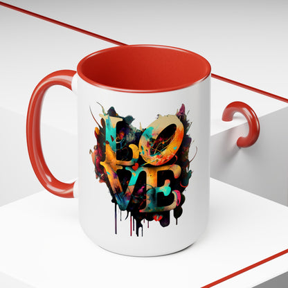 I Run on Love Coffee Mug, 15oz