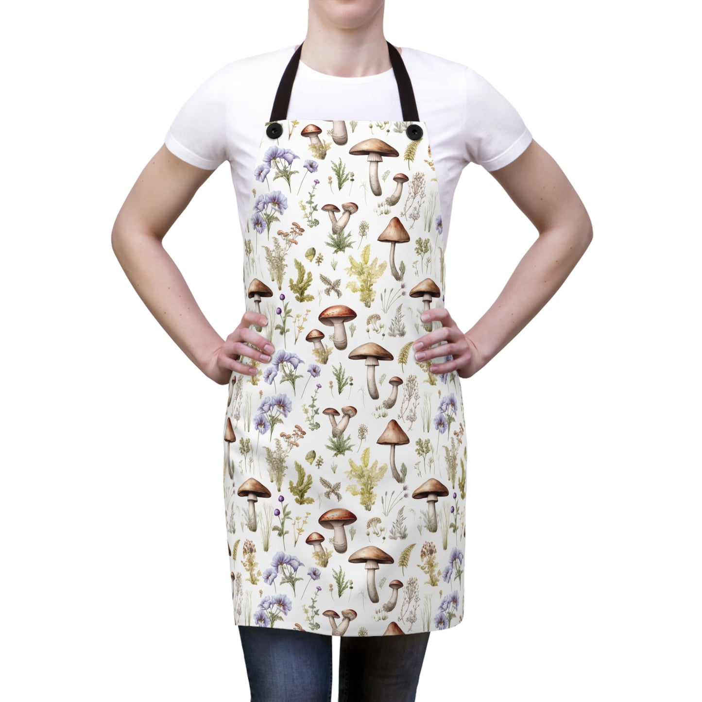 Mushroom Pattern Nature Apron