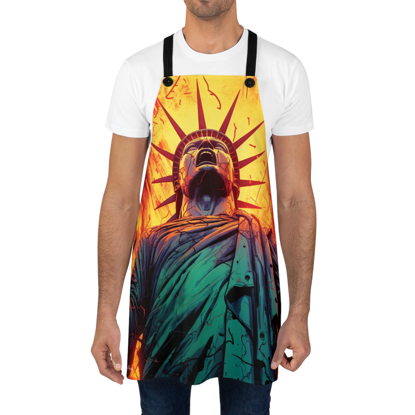 Lady Liberty is Losing It kitchen Apron