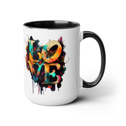 I Run on Love Coffee Mug, 15oz
