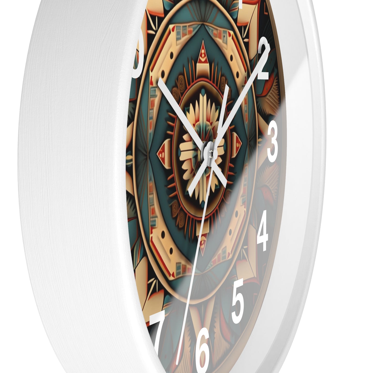 Native American pattern Wall Clock #1w/ numbers