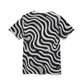 Monochrome Waves – Modern Abstract Unisex Tee