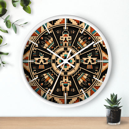 Sacred Circle Kiva Symbol Wall Clock