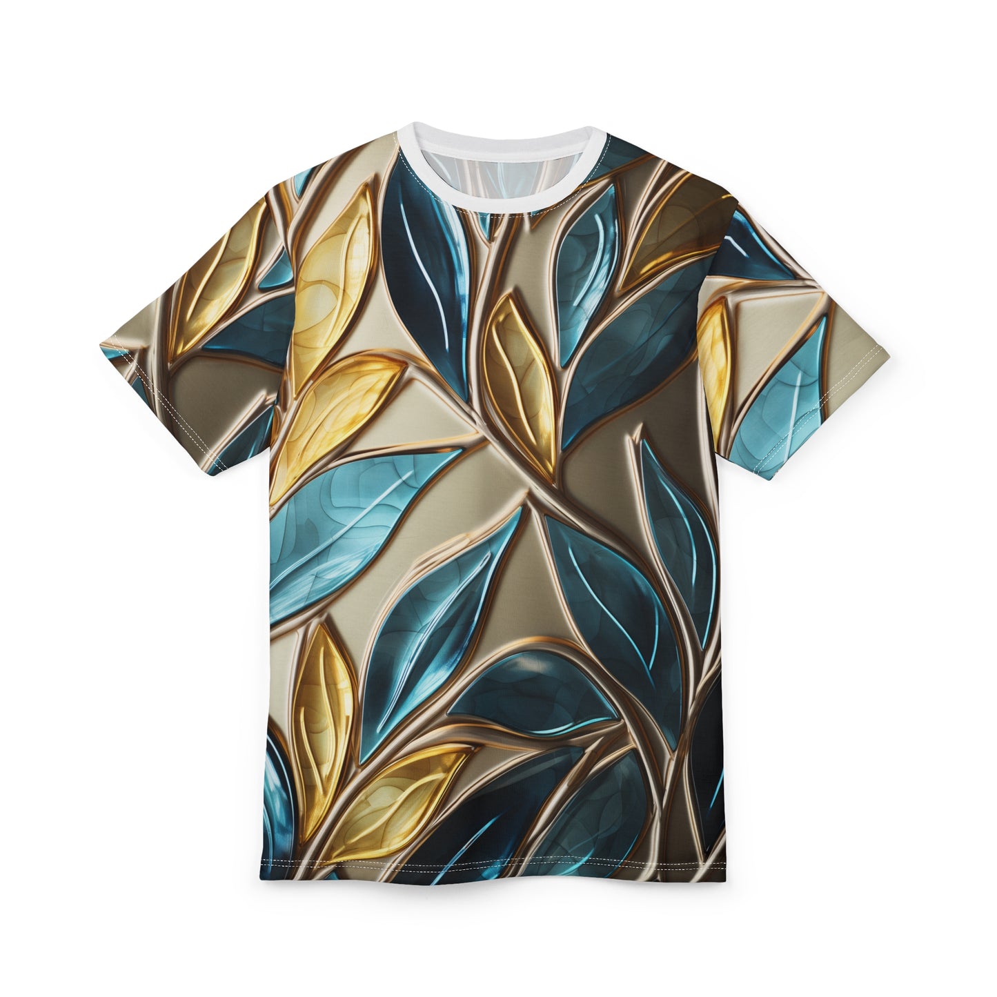 Elegant Botanical Unisex Tee - Vibrant Leaf Design