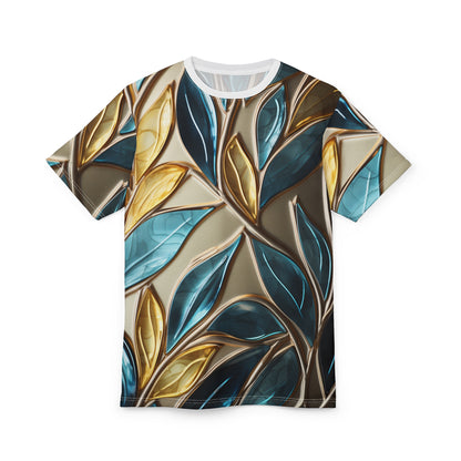 Elegant Botanical Unisex Tee - Vibrant Leaf Design