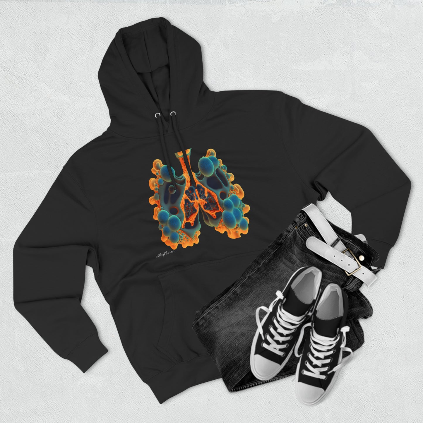 Atomic Lungs with Internals on rear Hoodie