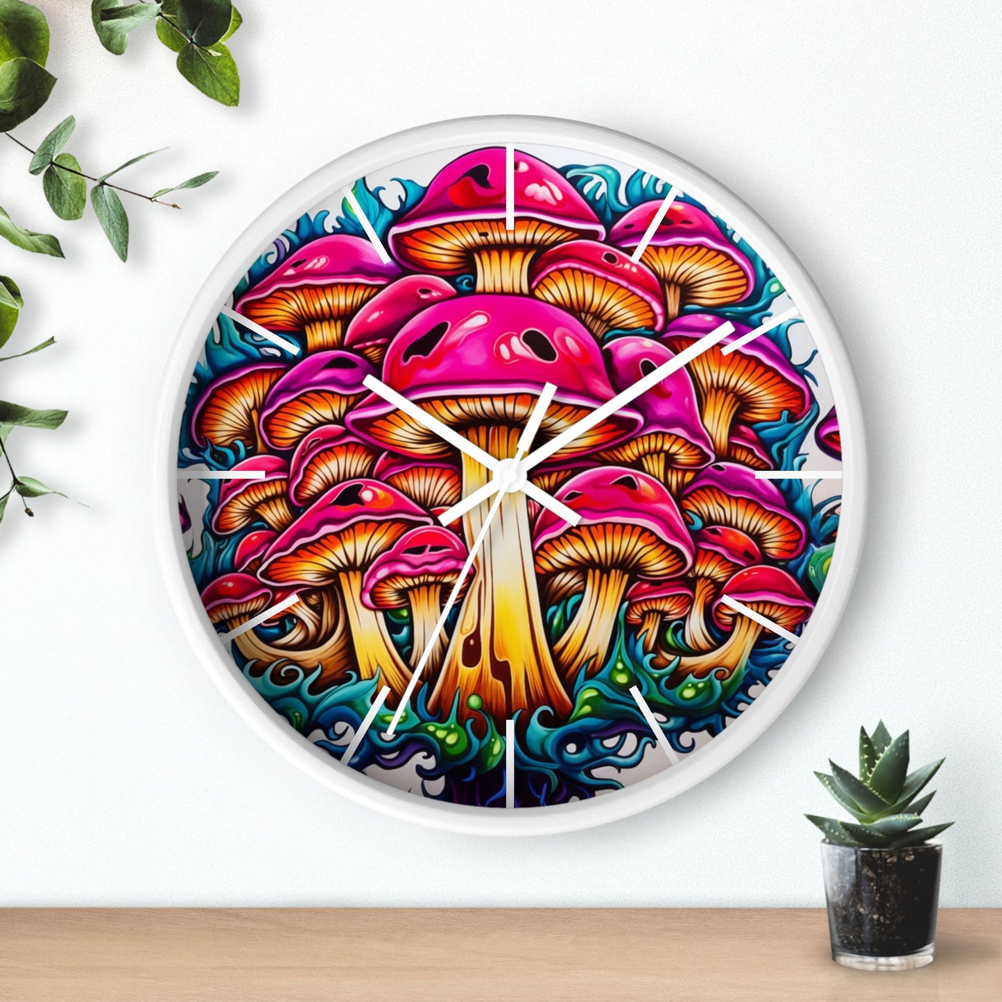 Mushroom Mystique 10" Wall clock