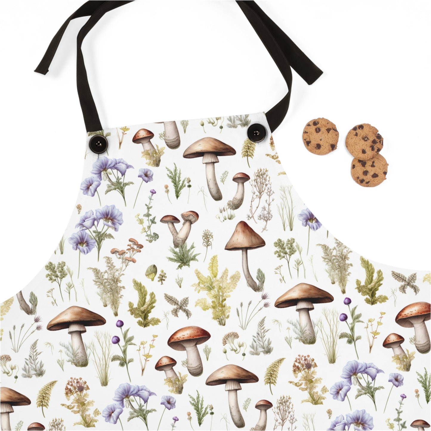 Mushroom Pattern Nature Apron