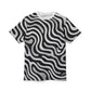 Monochrome Waves – Modern Abstract Unisex Tee