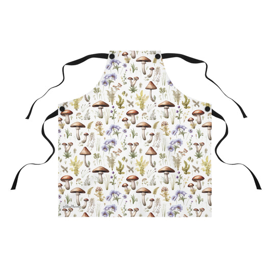 Mushroom Pattern Nature Apron