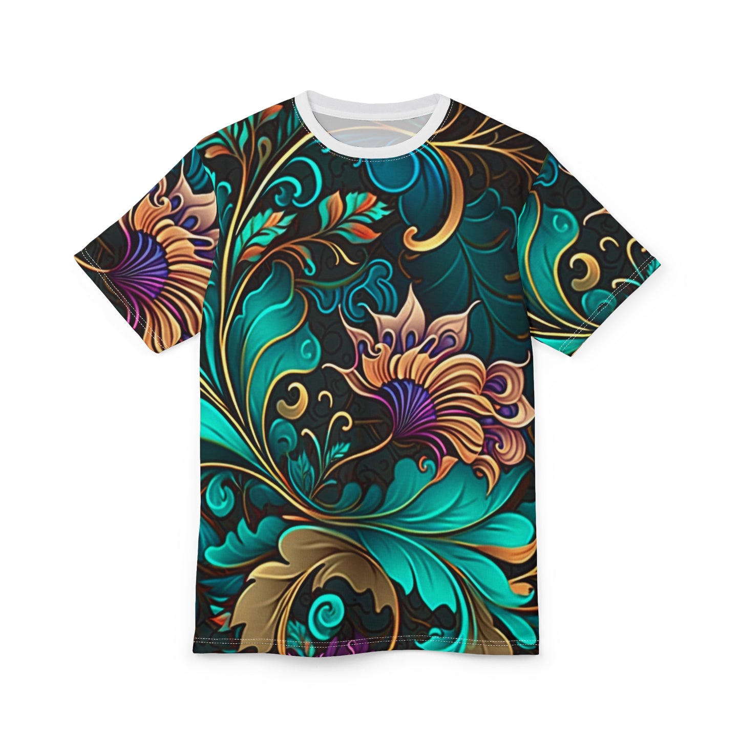 Midnight Bloom – Artistic Floral Unisex Tee