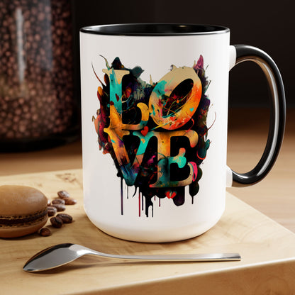 I Run on Love Coffee Mug, 15oz