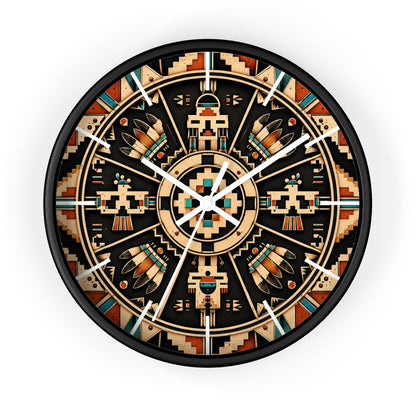 Sacred Circle Kiva Symbol Wall Clock