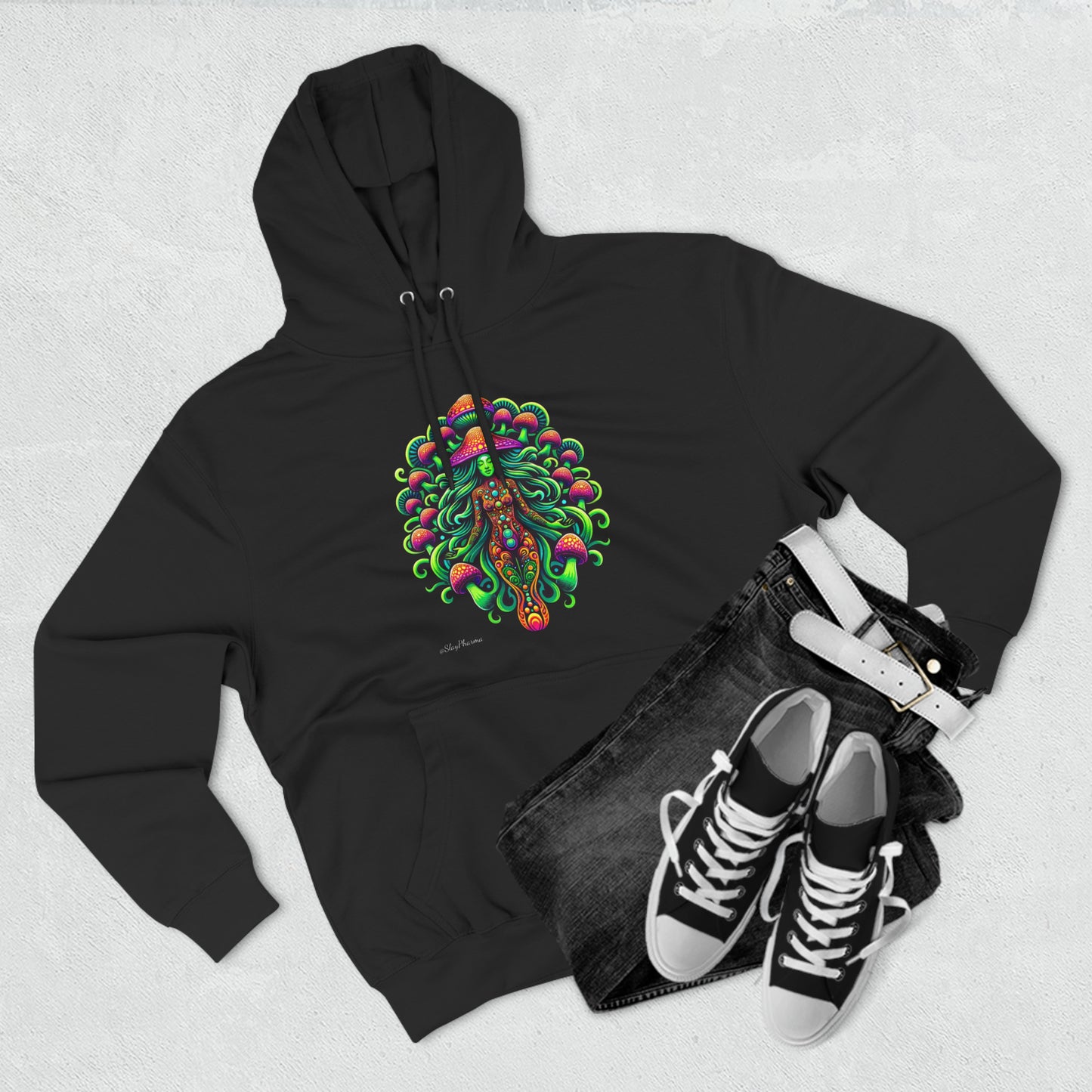 Magic of the Mushroom Goddess Pullover Hoodie